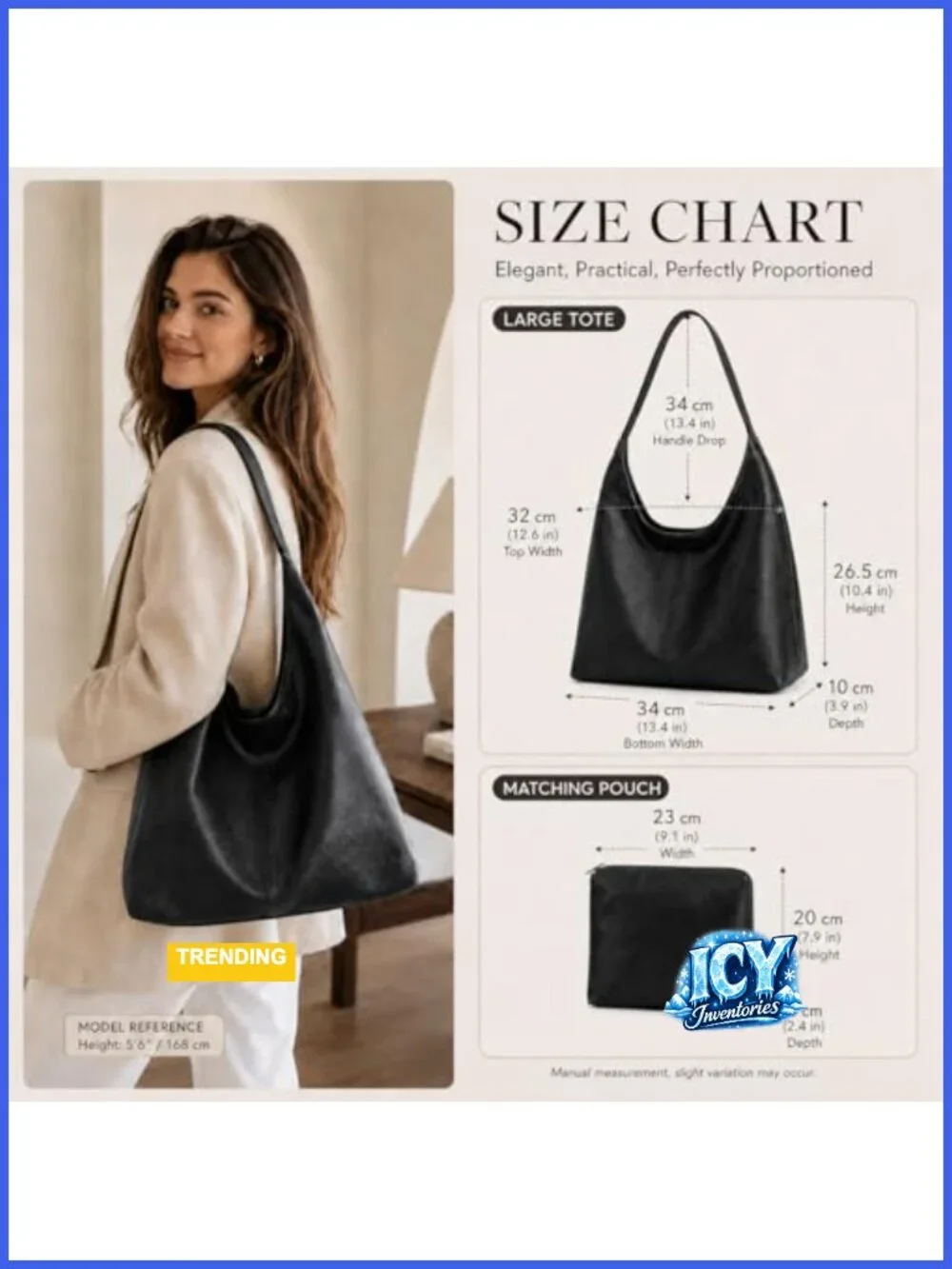 Slouchy Hobo Bag Women Soft Vegan Leather Crossbody Shoulder Purse Stylish